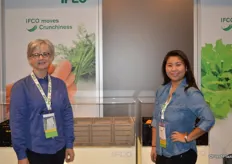 Susan Atwater and Joanne Yam showing IFCO's new RPC.
