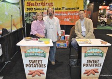 Debbie an Bobby Daughtry from Farm Fresh Produce promoting the sweet potatoes from North Carolina.