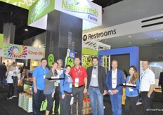 The team of Naturefresh Farms promoting red bell pepper juice