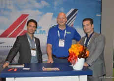 Aldo Wester and Mark Bentjes of Air France KLM Cargo with in the centre Marcel van den Enden of The Greenery.