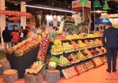 The nice presentation of different kind of fruits attracted a lot of visitors.