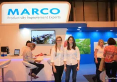 Kathryn Bailey and Becky Hart from Marco. Marco has 30 years experience in hardware and software solutions for manufacturing and packaging processes. This is the second year they exhibit.