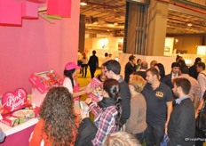 In the line for a shopping bag from Pink Lady