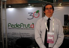 Cristian Criado at the Fedefruta booth.
