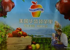 American apples presented at the booth of the Washington Apple Commission
