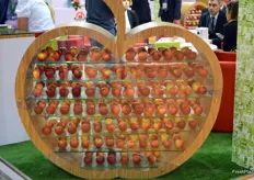 Apples on display at Bicolored Apples from Europe
