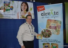 David O'Toole with Ready Pac Foods showing the new elevAte product.