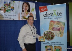 David O'Toole with Ready Pac Foods showing the new elevAte product.