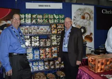 Bill Litvin and Gregory Sagan from Giorgio Fresh proudly showing their display of mushrooms.