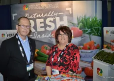 Rick Seguin and Margaret Wigfield with Ontario Greenhouse Vegetable Growers.