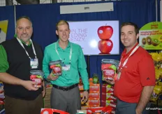Justin Ruta, Eric Ziegenfuss and TJ Wilson from Oppy showing the new Outrageously Fresh jar bags.