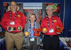 Phil Rindone and Chuck Fiorenzi from Sun Belle with Griet de Schouwer from De Schouwer specialty vegetables in the middle.