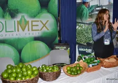 Erika Anguiano with Colimex talking to trade show attendees.