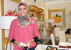 Sales & Marketing Coordinator Marwa Abd El Rahman of Dakahlia, Egypt; Dakahlia has planted hundreds of hectares of fruits and vegetables of numerous types.