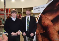 Parker Cooper-VP of Sales(left)and Mark Crawford-President (right, from Nature’s Way Farms, Inc. This was the first Fruit Logistica for the North Carolina sweet potato producer, who is looking to expand their business into Europe.