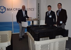 (From left to right) Peter Piccioli, Hugo Ramos and Jose Carlos Beltran from Macro Plastics saw Fruit Logistica as the perfect opportunity to demonstrate the Hybrid 44P shipper bin to a global audience.