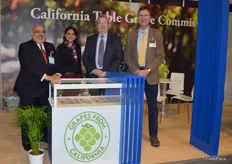 (From left to right) Keith Sunderlal, Mansi Ahuja, Andrew Brown and Ted Horton at the stand for the California Table Grape Commission.