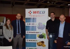 (From left to right) Annabell De Aguiar-Sales Assistant (Milbor), Piotr Milewski- CEO (Milbor), Dominic D’Amore from WECO Sorting and Automation and Maciej Chmielewski- Sales Engineer from Milbor. Milbor, a Polish blueberry producer and exporter works closely with WECO and A&B Packaging.