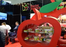 Fruit Family highlighting their various products at their stand in the Polish Pavilion.