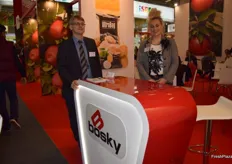 Robert Potocki and Anna Nowak from Bosky, a service provider for machinery and packaging.