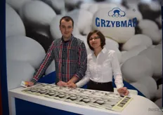 Marcin Plociennikowski and Joanna Leszko from Grzybmar at the Polish Pavilion in the City Cube.