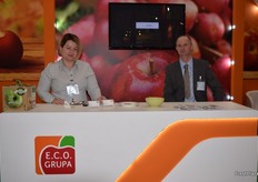 Larysa Stawinska from Eco Fruits and Mariusz Suchecki from E.C.O. Grupa. The primary markets for Eco Fruits, and fruit and veg importer and exporter, are Scandanavia, the Middle East and Northern Africa.