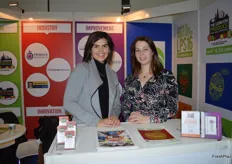 Natalie Pavich and Emma Grant at the London Produce Show stand.