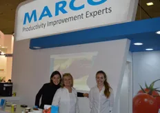 The lovely Marco ladies Marriette Hilbourne, Mandy Hart and Kat Bailey. Marco is now in 29 countries worldwide, they were at the tradefair with their Production Data Display which can project data on to the packhouse walls to motivate workers, lots of different information can be displayed, eg. instructional videos etc.
