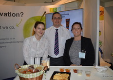 JDM were back in the UK hall with thier Just Add selection, new this year is pizza dipping sauce. Catriona McGowan, Darren Bevan and Emma Smith.