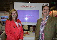 Carol Ford and Ross Goatham from UK apple grower AC Goatham & Son.