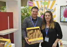 Emmanuel Eichner and Virginie Soler from Alterbio presenting the sweet potato from Andalusia