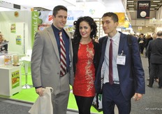 Max, Charlotte and Joseph Cutler from Race-West, a family business trading in fruit and vegetables, based in the United States.