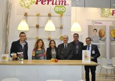 The team of Perlim with the first time Evelina apple on the booth