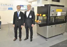 Stephane Merit from Laserfood and Jaco Theron from JBT