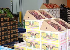 Capsicums, passionfruit, tomatoes and some pineapples were on display throughout the market.