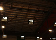 Each grower in the section had their own sign above their stand, as well as numbering on the ground.