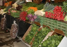 A beautiful display of vegetables showed off the range of summer and autumn produce available in March.