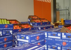 Apples on display at the Bacchus Marsh Apples store on the Buyer's Walk.
