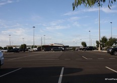 The parking area of the Melbourne Market is almost empty by the time the sun rises, as most people have already done the trade they need to and are on the road.