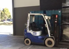 One of the Kapiris Bros branded vehicles used to transport produce on the facility.