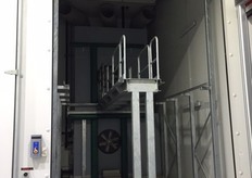 A chiller room in the arrivals area. “The chiller room is great because it gives us a way to quickly and efficiently lower the core temperature of produce when it arrives if we need to,” Mr Tsakoumakis says.