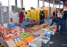Import stand at the Huizhang wholesale market