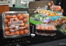 Blushes, a new grape tomato product. Only four growers have access to the seeds of this variety. Each grower markets the variety under a different name.