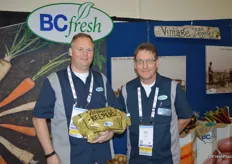 Brian Faulkner and Greg Holmes with BC Fresh. At the show, the company won The Fresh Health Award for its efforts in promoting the consumption of fresh produce.