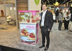 Danny Mucci with the Smuccies strawberries. They won the Freggie Approved Product Award