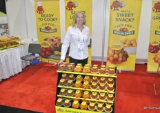 Heather Dunagan from NatureSweet promoting the snacking line