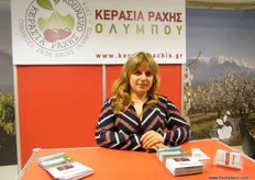 Niki Melliou of Cherries of Rachi Olympus - Greece; the policy of the cooperative is to show full respect to the producer as well as to the consumer and the environment.