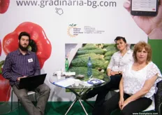 From the Bulgarian stand: Marketing Specialist Ivan Georgiev of Sunday Food Ltd. with Simona (m) and Board Member Mariana Miltenova of Bulgarian National Horticultural Union.