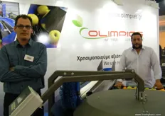 Nikos and Sotiris for Olimpias SA; the company has 30 years of experience, they design and develop also the best sorting-grading-packaging machines for fruit and vegetables.