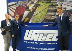 The Unitec team: Ekaterina Lopatkina (Sales Dept) with Project Sales Managers, Benedetta Iamino and Giovanni Seganti; Unitec designs and delivers highly advanced complete lines and individual technologies, entirely from its factories in Italy.